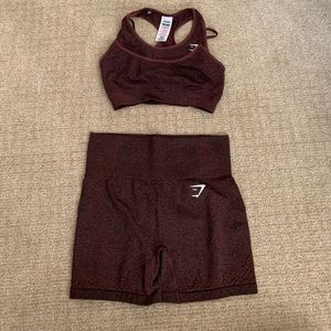 Gymshark bra and short set
